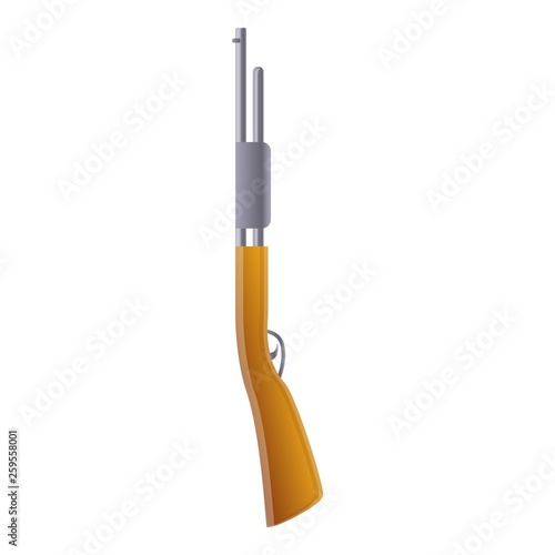 Police shotgun icon. Cartoon of police shotgun vector icon for web design isolated on white background