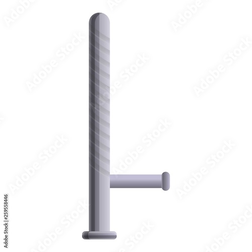 Police angle baton icon. Cartoon of police angle baton vector icon for web design isolated on white background