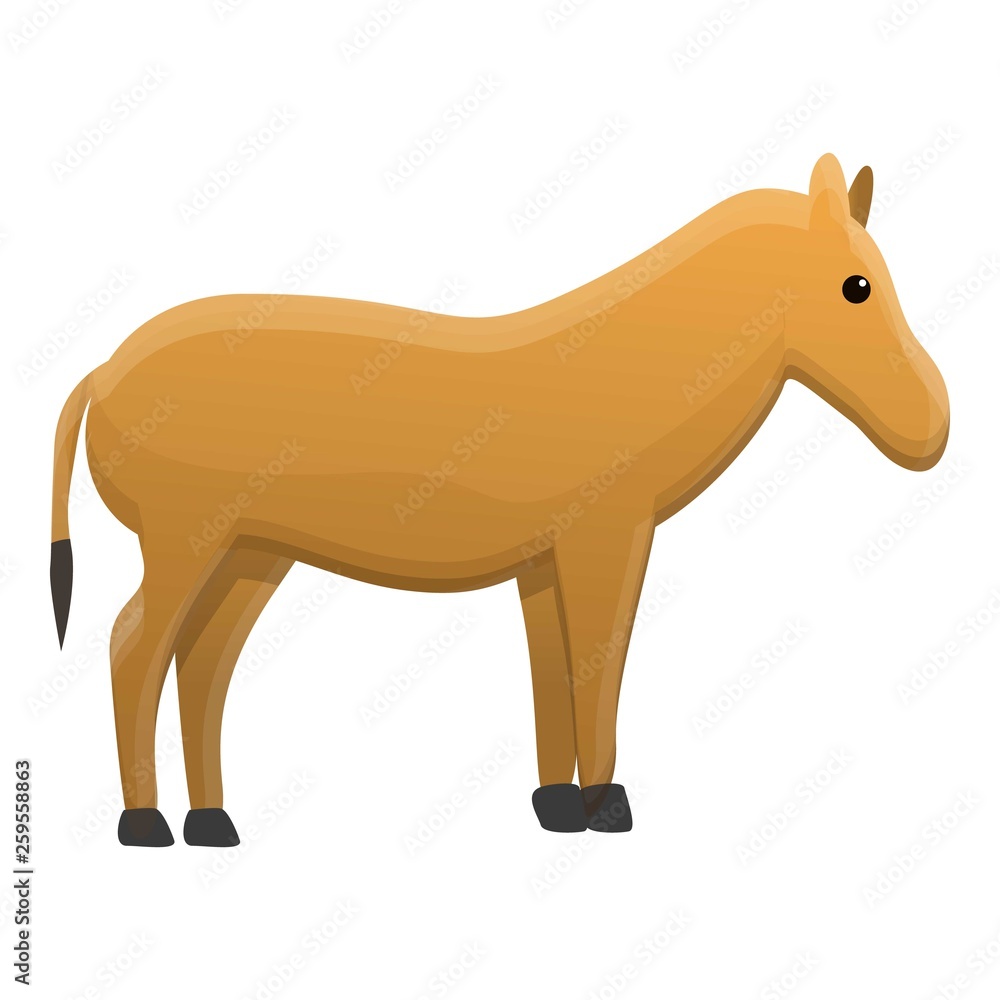 Donkey icon. Cartoon of donkey vector icon for web design isolated on white background