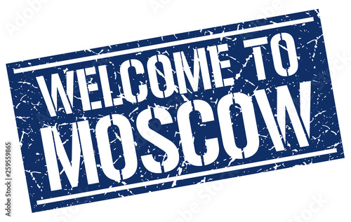 welcome to Moscow stamp