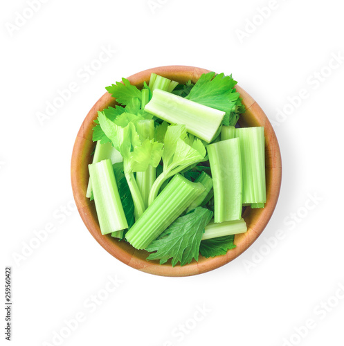 celery on white  background