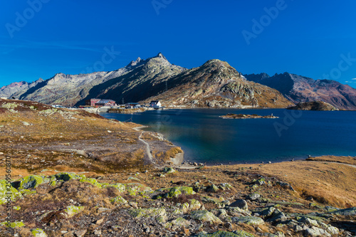 Totensee at the summit of the Grimsel Pass in the alps