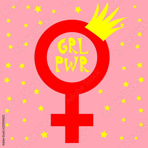 Women resist symbol. Woman fist. Concept Venus.