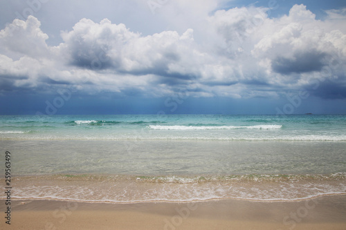 Beautiful Clarity of the sea with clouds at Koh Samet island Rayong province Thailand