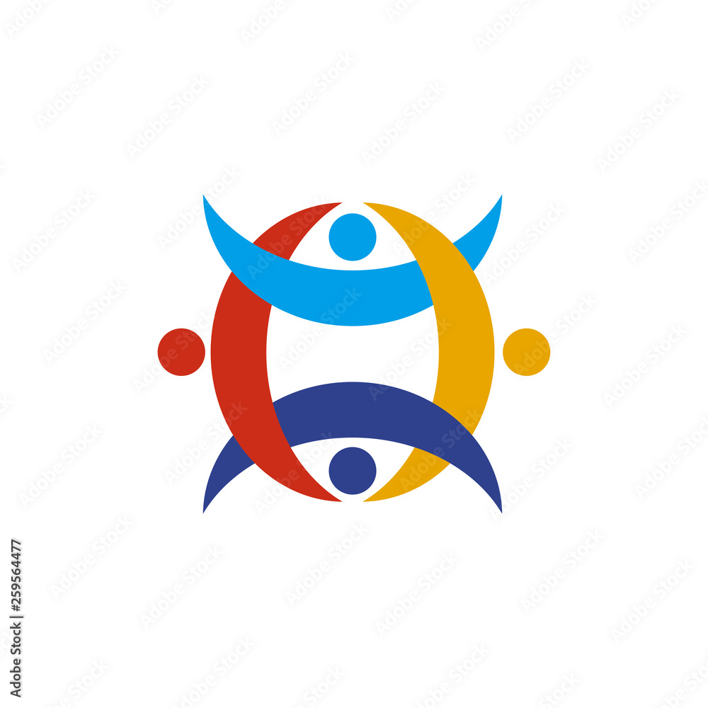 Community and adoption care logo design vector template Community and adoption care logo design vector template