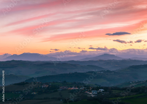 Colorful morning landscape, Italiy