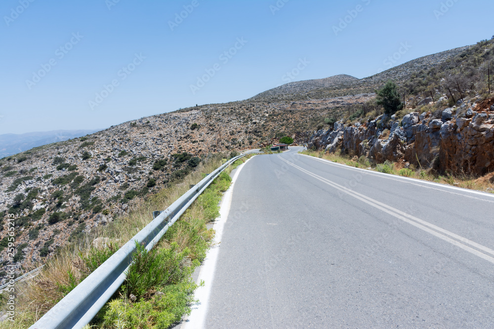 Mountain road in Crete Mountain road in Crete