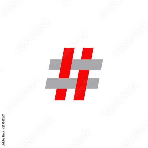 Hashtag logo icon vector template