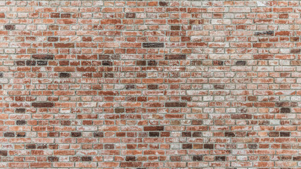 Poster Bakstenen muur Rode baksteen muur oude textuur  © Kalyakan