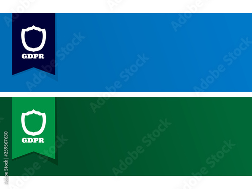European GDPR concept flyer header template illustration