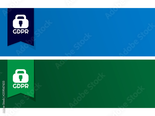 European GDPR concept flyer header template illustration