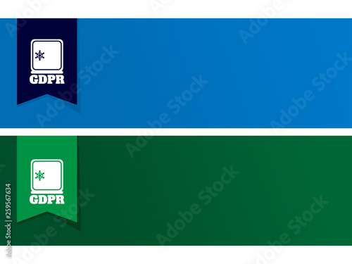 European GDPR concept flyer header template illustration