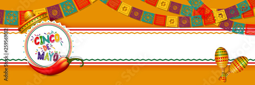 Cinco De Mayo vector design with sombrero.