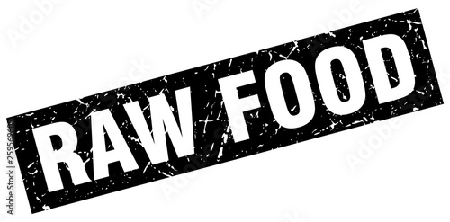 square grunge black raw food stamp