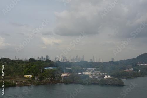 panama city seen from the panama canal