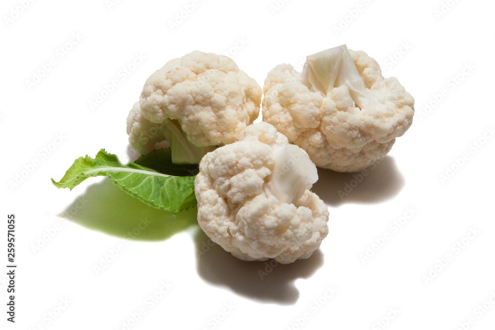 Cauliflower cabbage vegetable on white background. Cauliflower cabbage vegetable on white background.