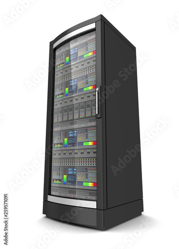 single network workstation server 3d illustration