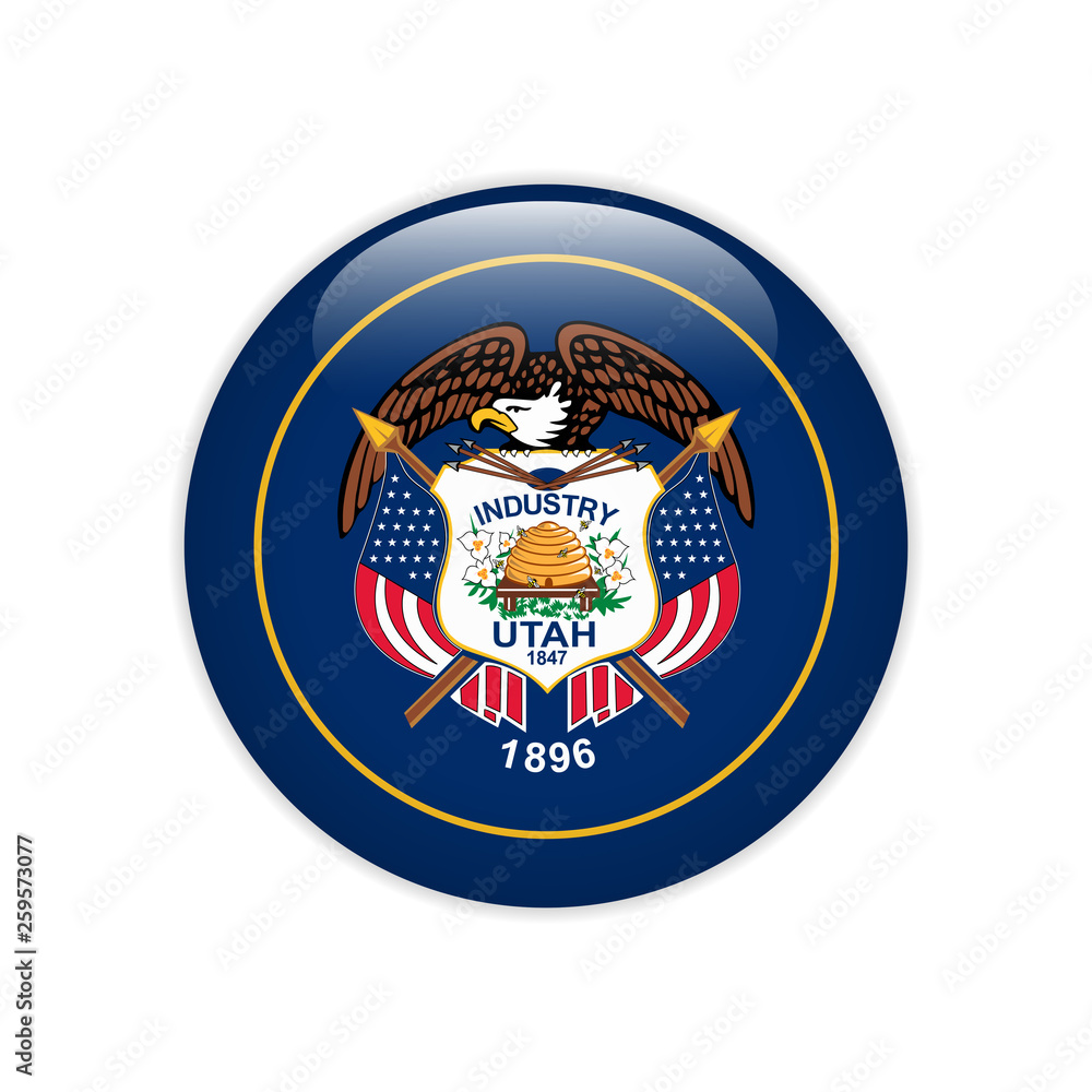 Flag Utah button