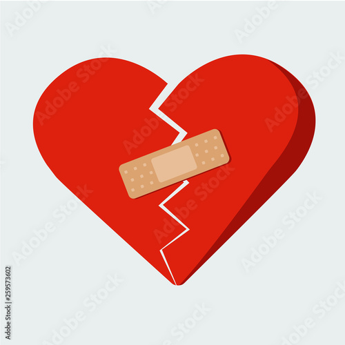 Heart broken vector icon, Valentine's Day 