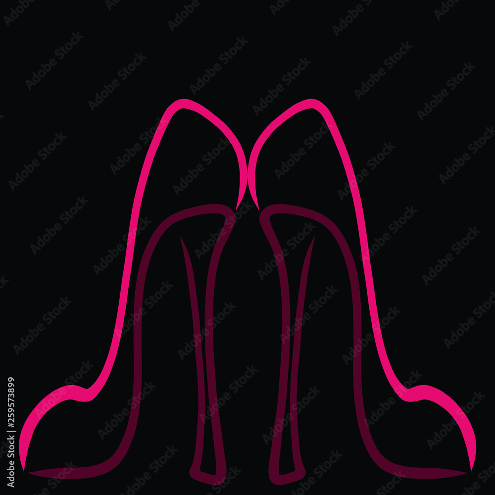 pink women shoes with very high heels