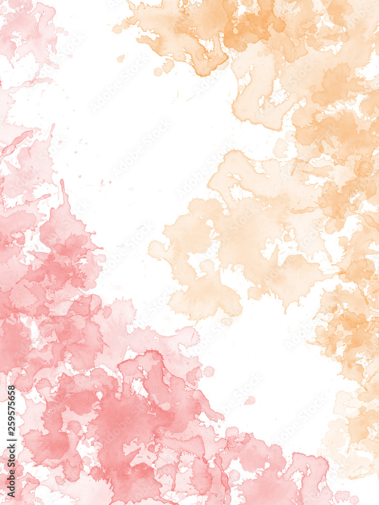 Abstract beautiful Summer Colorful shape watercolor illustration painting background and texture backdrop.