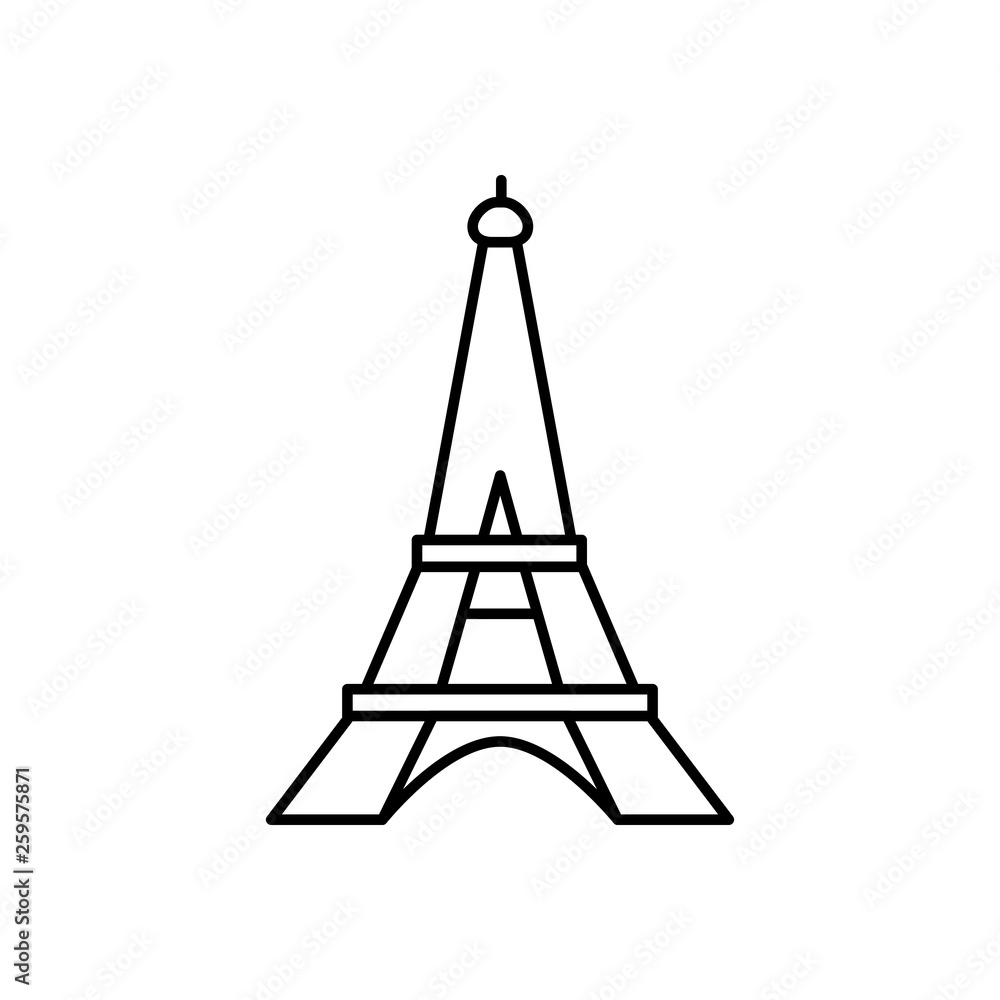 Eiffel Tower icon vector illustration. Eiffel Tower icon vector illustration.