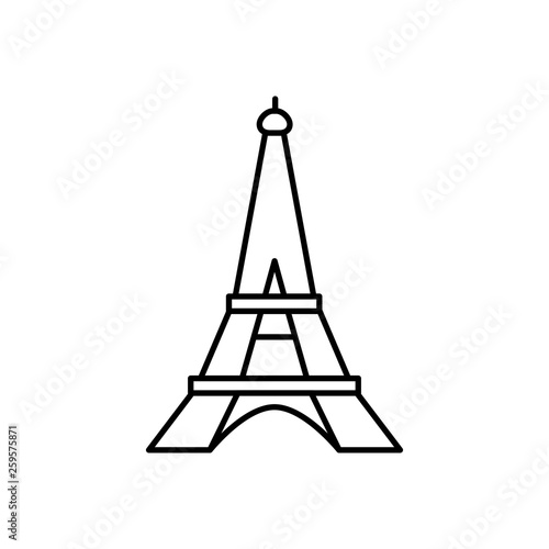 Eiffel Tower icon vector illustration.