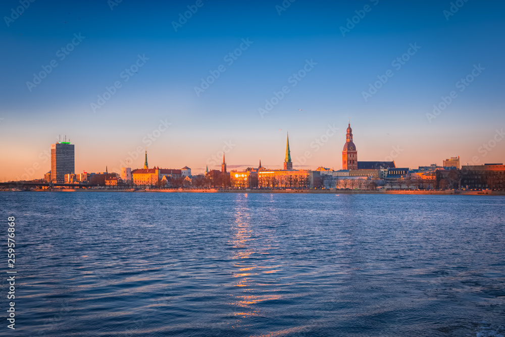Panoramic view of the old Riga town