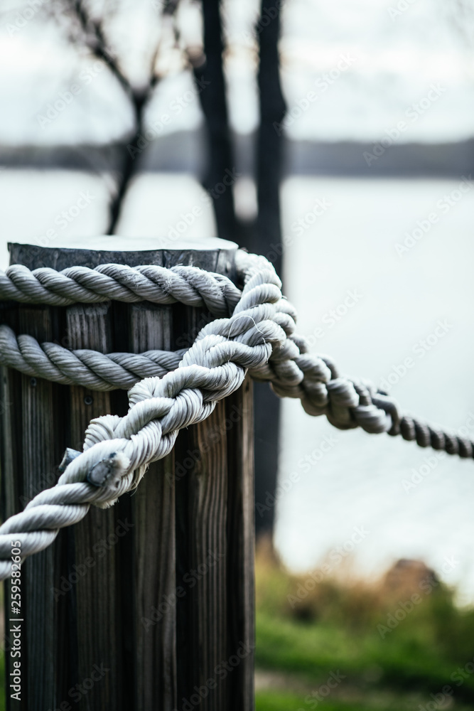 Fototapeta premium Nautical Rope Fence