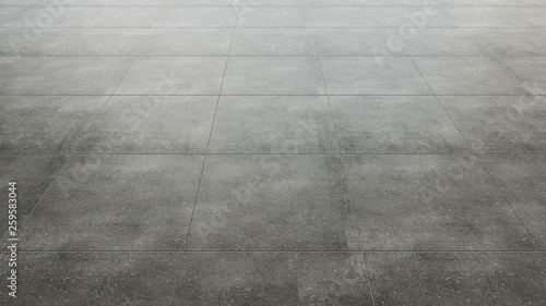 Foto Pavimento in piastrelle gres porcellanato grigio scuro