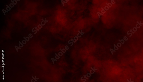 Red smoke texture on islotaed background. Misty background effect