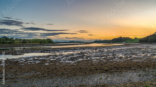 Evening at the River Tweed near Berwick-upon-Tweed in Northumberland  England  UK