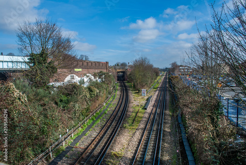 Railway tracks in chiswick, London