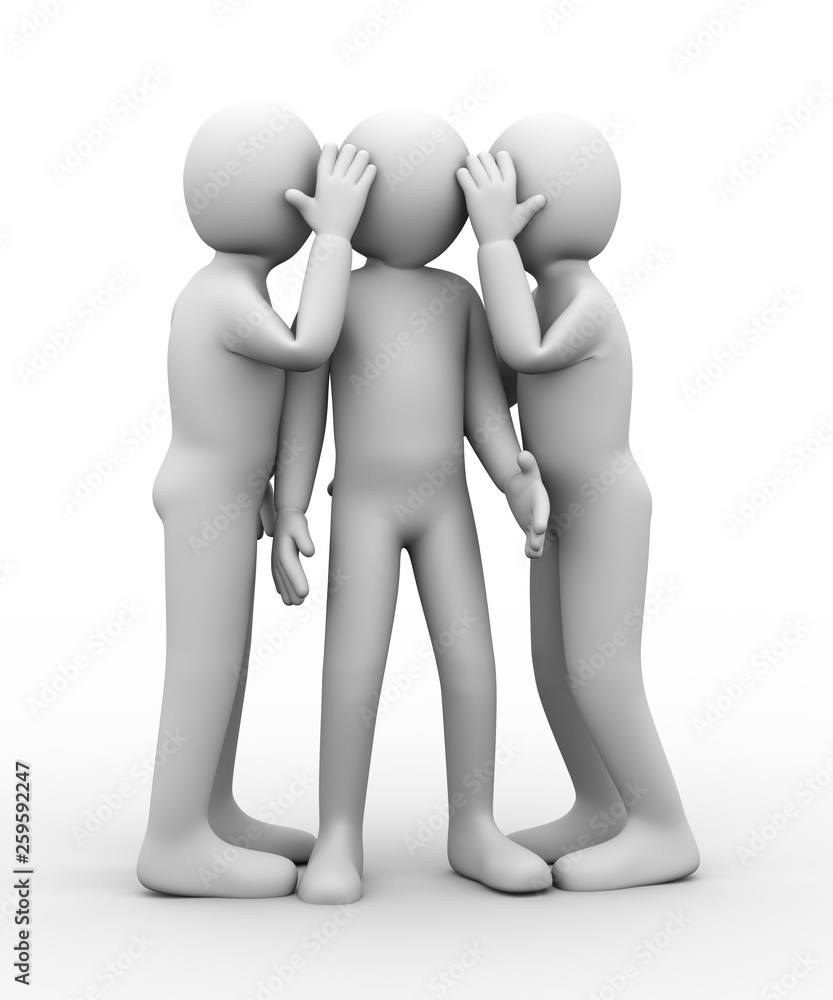 3d people whispering 3d people whispering
