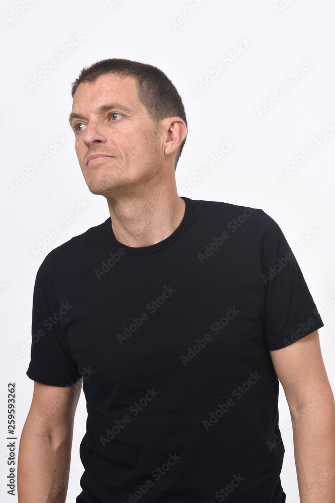 portrai of a middle aged man on white portrai of a middle aged man on white