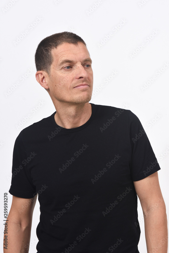 portrai of a middle aged man on white portrai of a middle aged man on white