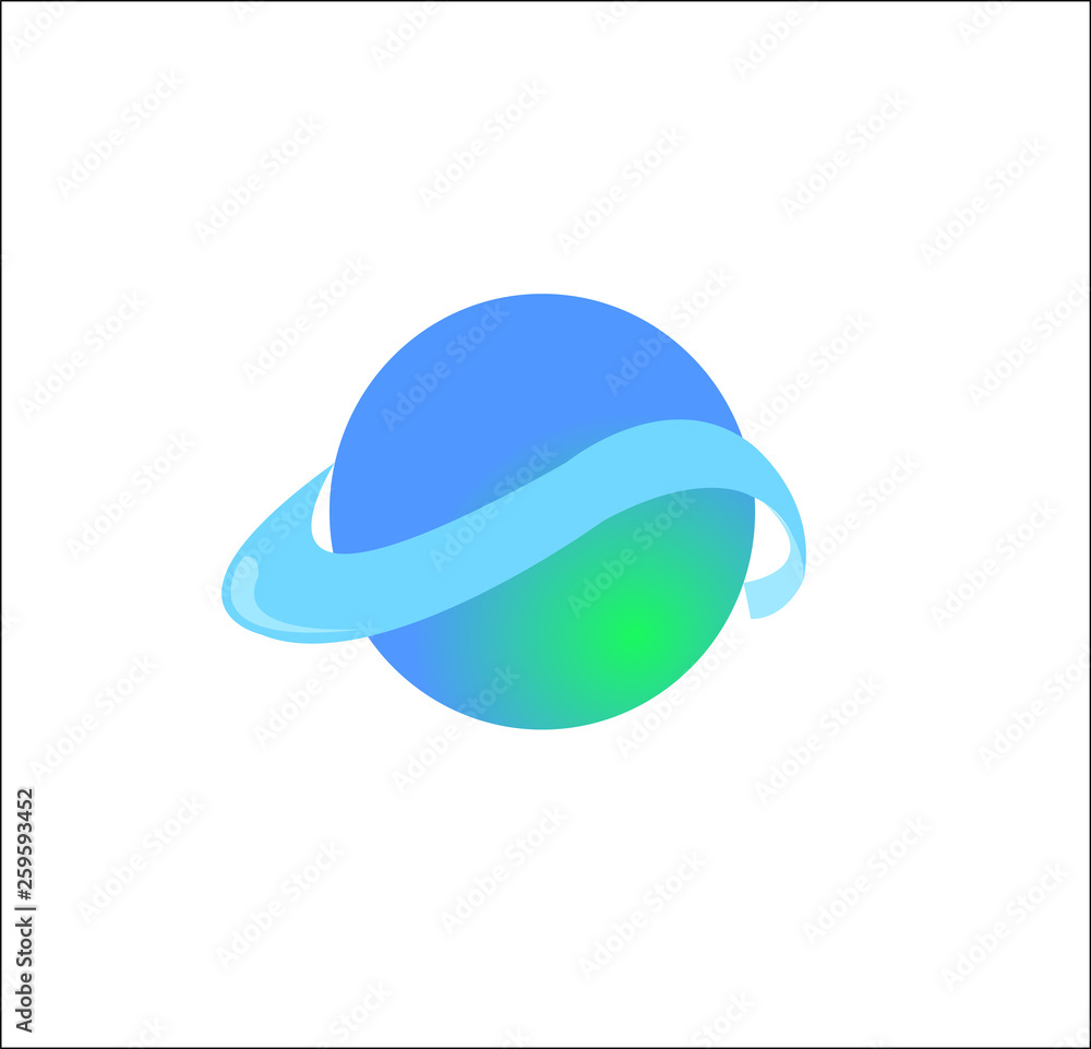 vector logo of earth with simple planet design vector logo of earth with simple planet design