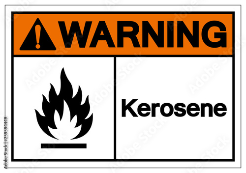 Warning Kerosene Symbol Sign, Vector Illustration, Isolate On White Background Label .EPS10