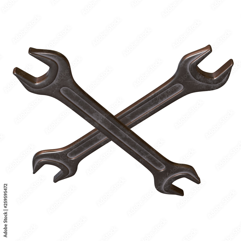 Wrench. Spanner repair tool. Wrench. Spanner repair tool.