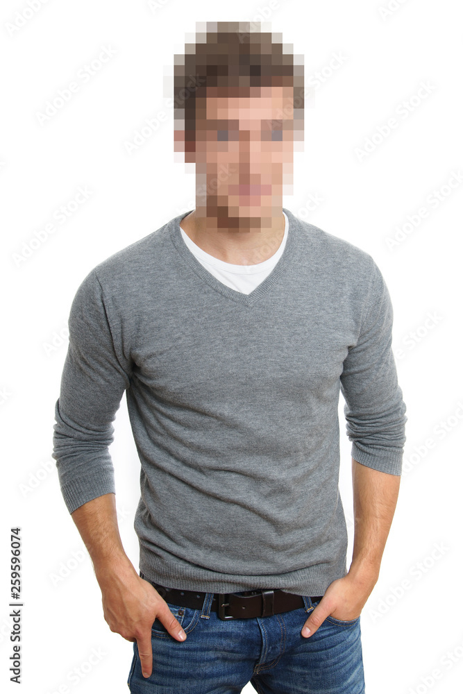 pixelated face to preserve anonymity isolated on white pixelated face to preserve anonymity isolated on white