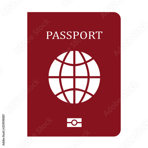 Passport vector icon photo