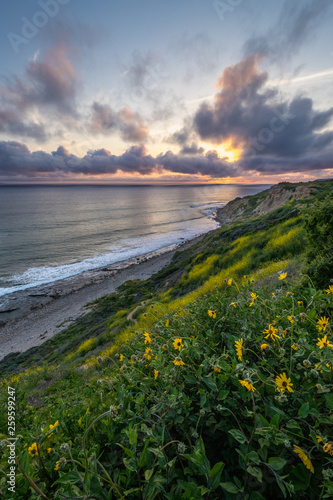 Dramatic Sunset at Ocean Trails Reserve