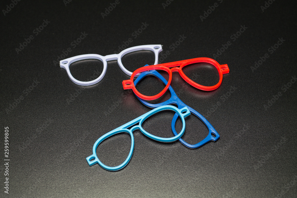 multi-colored glasses and frames multi-colored glasses and frames