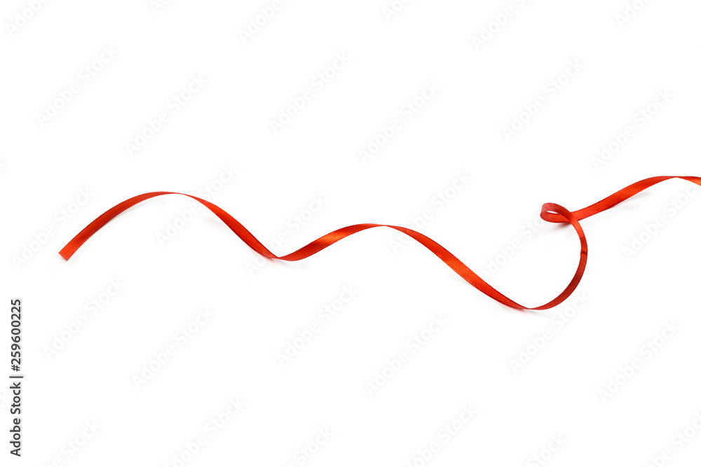 Red ribbon isolated on white Red ribbon isolated on white