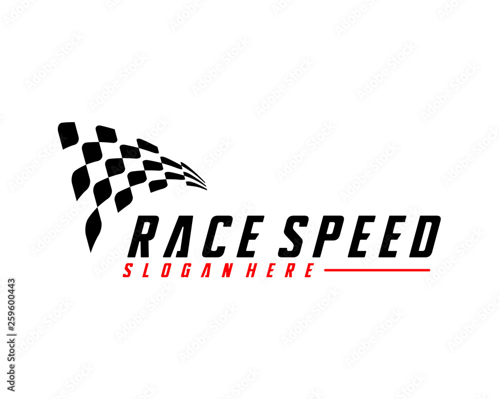 Race flag Design Concepts Icon. Speed Flag Simple Design Illustration Vector. Icon Symbol