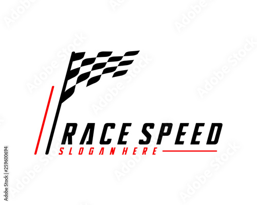 Race flag Design Concepts Icon. Speed Flag Simple Design Illustration Vector. Icon Symbol