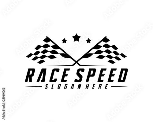 Race flag Design Concepts Icon. Speed Flag Simple Design Illustration Vector. Icon Symbol