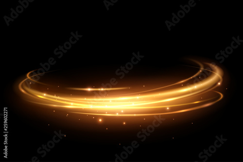 gold light circle