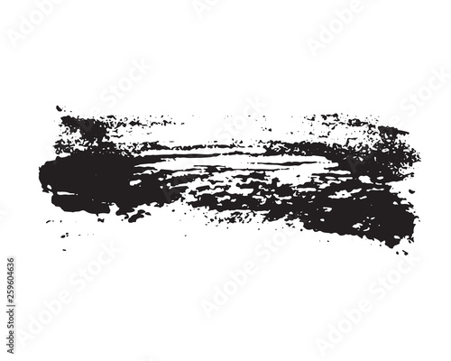 Brush strokes Set hand drawn grunge texture vector illustration isolated on white background