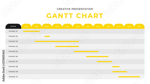 Yellow and black monthly report business infographic diagram chart presentation design with tab ui. Editable annual flyer corporate presentation banner design template. Simple webpage design